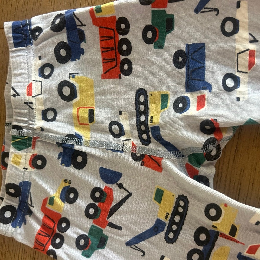 Hanna Andersson Boys Long Sleeves & Pants Pajamas Trucks & Tractor Light Blue 4T - Picture 6 of 8